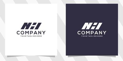 lettera nh hn logo design vettore