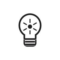 il leggero lampadina è pieno di creativo idee, analitico pensiero. leggero lampadina icona vettore. illustrazione simbolo idea. vettore