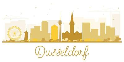 dusseldorf città orizzonte d'oro silhouette. vettore