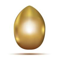 d'oro uovo isolato su bianca sfondo. vettore