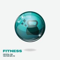 fitness 3d pulsanti vettore