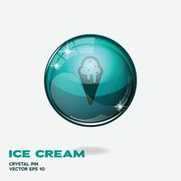 ghiaccio crema 3d pulsanti vettore