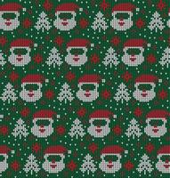 a maglia Natale e nuovo anno modello. lana maglieria maglione design. sfondo involucro carta tessile Stampa. eps 10 vettore