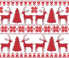 a maglia, pixel Natale e nuovo anno modello. lana maglieria maglione design. sfondo involucro carta tessile Stampa. eps 10