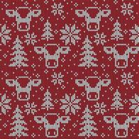a maglia Natale e nuovo anno modello nel mucche. lana maglieria maglione design. sfondo involucro carta tessile Stampa. eps 10 vettore