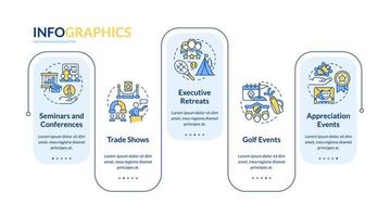 aziendale eventi tipi rettangolo Infografica modello vettore