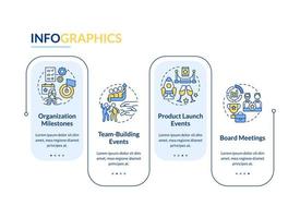 aziendale eventi esempi rettangolo Infografica modello vettore