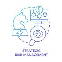 strategico rischio gestione blu pendenza concetto icona vettore
