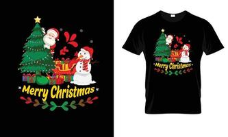 allegro Natale t camicia vettore disegno, Santa Claus allegro Natale tee, Natale camicia per uomo e donne