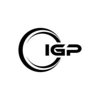 igp lettera logo design nel illustrazione. vettore logo, calligrafia disegni per logo, manifesto, invito, eccetera.