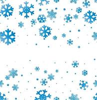 Natale, nevoso sfondo con leggero ghirlande, caduta neve, fiocchi di neve, cumulo di neve per inverno e nuovo anno vacanze. vettore