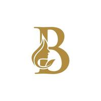 iniziale B viso bellezza logo design modelli vettore