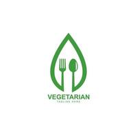 umano salutare vegetariano cibo logo vettore icona illustrazione