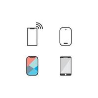 semplice telefonino aggeggio logo tecnologia vettore icona illustrazione