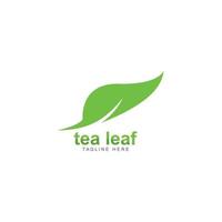tè foglia logo vettore icona illustrazione
