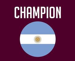 argentina bandiera campione finale calcio simbolo design latino America vettore latino americano paesi calcio squadre illustrazione