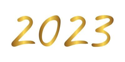 lettering 2023. oro Linea artistica elemento. vettore illustrazione.