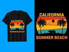 California estate spiaggia t camicia design vettore