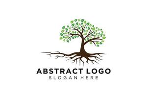 verde albero logo design naturale e astratto foglia. vettore