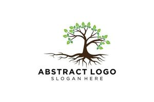 verde albero logo design naturale e astratto foglia. vettore