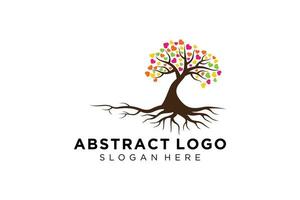 verde albero logo design naturale e astratto foglia. vettore