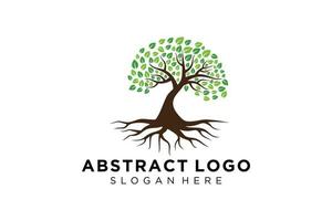 verde albero logo design naturale e astratto foglia. vettore