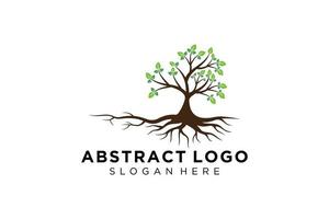 verde albero logo design naturale e astratto foglia. vettore