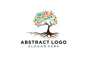 verde albero logo design naturale e astratto foglia. vettore