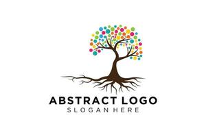 verde albero logo design naturale e astratto foglia. vettore