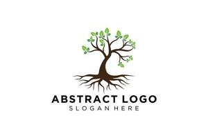 verde albero logo design naturale e astratto foglia. vettore