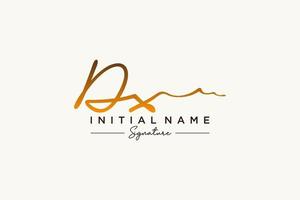 iniziale dx firma logo modello vettore. mano disegnato calligrafia lettering vettore illustrazione.