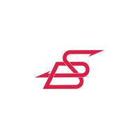 lettera sb connesso sovrapposizione frecce movimento logo vettore