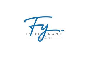 iniziale fy firma logo modello vettore. mano disegnato calligrafia lettering vettore illustrazione.