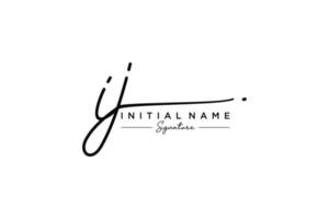 iniziale ij firma logo modello vettore. mano disegnato calligrafia lettering vettore illustrazione.