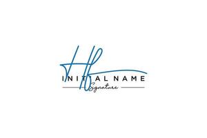 iniziale HF firma logo modello vettore. mano disegnato calligrafia lettering vettore illustrazione.