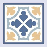 vettore senza soluzione di continuità marocchino mosaico piastrella con colorato patchwork. Vintage ▾ blu Portogallo azulejo, messicano talavera, italiano maiolica ornamento, arabesco motivo o spagnolo ceramica mosaico
