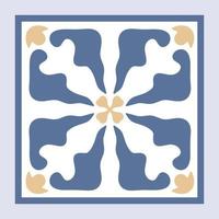 vettore senza soluzione di continuità marocchino mosaico piastrella con colorato patchwork. Vintage ▾ blu Portogallo azulejo, messicano talavera, italiano maiolica ornamento, arabesco motivo o spagnolo ceramica mosaico