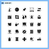 25 creativo icone moderno segni e simboli di computer sinistra perno interruttore Internet modificabile vettore design elementi