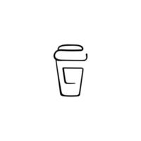 caffè linea stile icona design vettore