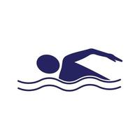 nuoto sport logo vettore