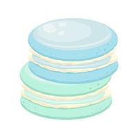 carino macarons biscotti. vettore illustrazione. blu macarons