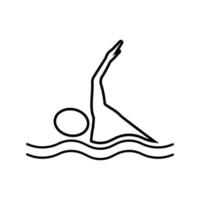 nuoto sport logo vettore