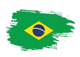 dipingere spazzola ictus grunge struttura brasile bandiera vettore