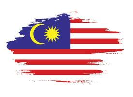 nuovo spazzola grunge struttura Malaysia bandiera vettore