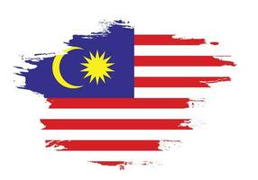 grunge struttura Malaysia bandiera sfondo vettore