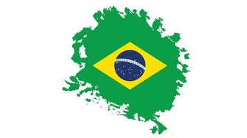 brasile grunge struttura bandiera vettore