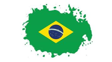 dipingere grunge spazzola ictus brasile bandiera vettore