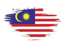 grunge effetto Malaysia bandiera design vettore