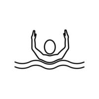 nuoto sport logo vettore