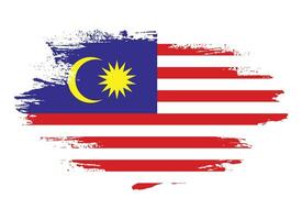 dipingere spazzola ictus forma Malaysia bandiera vettore